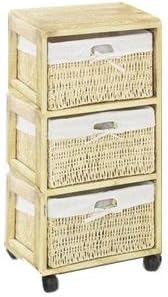 EasyLife Versatile 3 Rattan Basket Drawer Storage Cabinet
