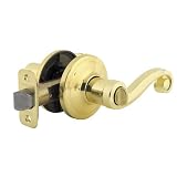 Kwikset Signatures Lido Privacy Lever in Polished Brass Finish #97300-689