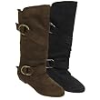 Bamboo by Journee Slouchy Boot With Accent Straps Bamboo by Journee Slouchy Boot With Accent Straps