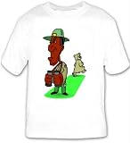 T-shirt with binoculars, ranger, searching, bear, hiding by SHOPZEUS