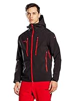 Izas Chaqueta Cortavientos Cavour (Negro / Rojo)
