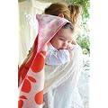 David Fussenegger Babydecke Juwel mit Kapuze �pfel rot, 80 x 80 cm, Retro-Design