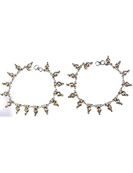 Faceted Citrine Anklets (Price Per Pair) - Sterling Silver