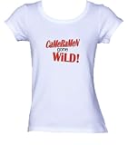 CAMERAMEN gone WILD! *Bella Ladies Short Sleeve Scoop Neck Tee (T-Shirt) WHITE LARGE