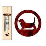 Basset Hound Wind Chimes X-SMALL Silver