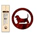 Basset Hound Wind Chimes X-SMALL Silver
