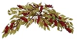 Good Tidings 4936287 Decorative Seasonal Swag 36 Inches Wide with Leaves and Red Berries