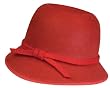 Flapper Hat in Red - Red