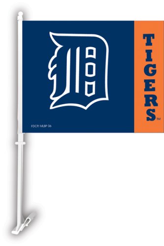 MLB Detroit Tigers Double Sided Car Flag - Set of 2