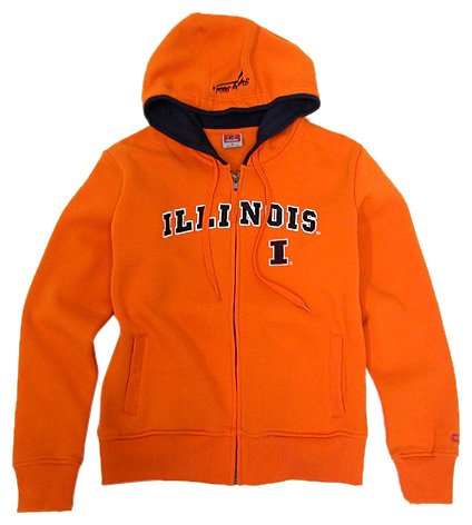 Buy Illinois Fighting Illini Ladies Aerial Full Zip Fleece Hoodie by Colosseum Athletics