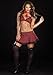 Dreamgirl Women's After School Special Dress, Black/Red/White, Small