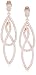 Bronze with 18k Rose Gold Plated Simulated Diamond Interlocking Infinity Drop Earrings