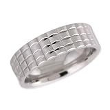 MENS WEDDING BAND TEXTURED MATTE WHITE GOLD