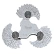 Starrett 472 English Screw Pitch Gage With Locking Device, 60 Degree Threads, 4 - 84 Threads Per Inch Range, 51 Leaves