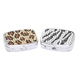 2 Animal Print Crystal 2 Day Pill Boxes (Leopard & Zebra)