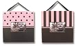 FRAME SET- BRN/PINK DOT/STRIPE - PICTURE FRAME SETS