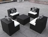 Deeco DM-GC-504 Art-Deck-Oh Geo Cube Interlocking All Weather Wicker Furniture Set
