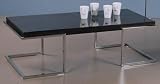 LUXURY High Gloss Black and Chrome Rectangular Coffee Living Room Table