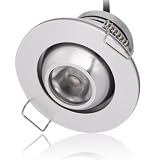 Lighting EVER 1 Watt LED Downlights, 10 Watt Halogen Replacement, Recessed downlighting