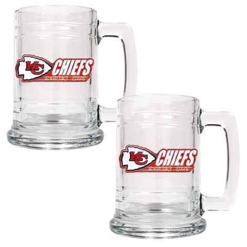 Kansas City Chiefs Set of 2 Beer Mugs