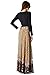 On Trend Women's 3/4 Sleeve Paris Fall Bohemian Long Maxi Dress