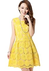 Floral Print Fitted Polyester Sheath Sleeveless Empire   Waistline Summer Mini Dress 