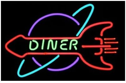 Hand Crafted Rocket Diner Neon Sign 21'