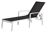 QUEENSGARD Marino Alu-Geflecht Liege, silber/ schwarz
