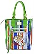 Ed Hardy Sara Satchel Handbag in Blue Stripe