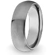 Domed Brushed Titanium Band (8.0mm) - Sizes 5 - 13