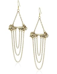 Low Luv by Erin Wasson 14k Gold-Plated Bone and Chain Earrings