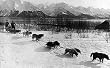 Sled Team Beside Alaska Stream and Mountains, ca. 1920 Photograph - Beautiful 16"x20" Photographic Print from the Library of Congress Collection