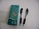 Pack of 10 Premium Quality Retractable Rubber Grip Black Pens