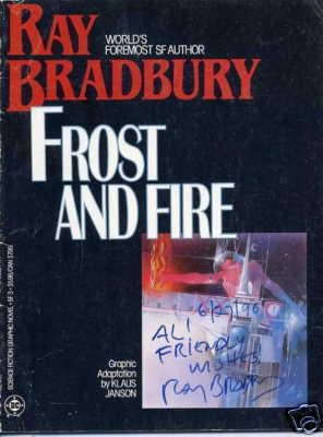 Ray Bradbury Frost And Fire Signed Autograph Book - Autographed MLB Magazines