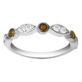 10k White Gold Brown and White Diamond Ring (1/3 cttw)