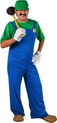 Adult Mario Brothers Luigi Costume (Size:Large)