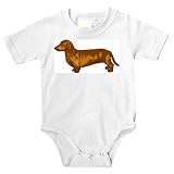 Onesie with tax, weiner dog, dachsund, domestic, pet, animal, dog, canine, breed