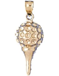 Dazzlers Solid 14k Gold Golf Ball Charm Pendant Available in three colors from jewelsberry (weights: 2.7 grams only)