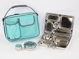 PlanetBox Lunchbox - Aqua Carry Bag with Under the Sea Magnets - Eco Friendly Lunchbox
