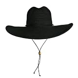 41pKWFcGobL. SL160  BLACK TOYO BRAID 5 WIDE BRIM FLOPPY HAT WITH CHINCORD