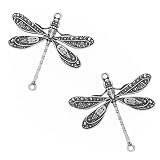 Antiqued Silver Plated Dragonfly Connector Links 24mm (2)