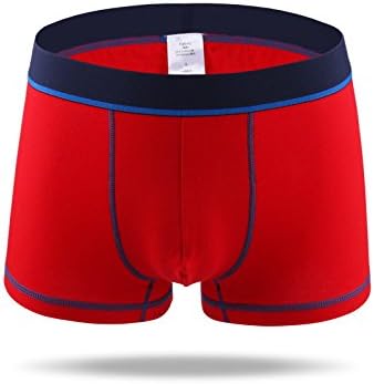 CNMQ Men's waist in cotton boyshort underwear men's Boxer pants,Red,XL