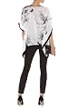 Draped Oriental Print Top