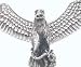 BIG MOVING EAGLE Silver Tone PEWTER Pendant Necklace