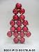 Christmas Ornaments Set of 17pc 2" Red Shiny Matt Ball in PVC Tree Package