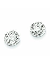 0.6 Carat 14K White Gold Diamond Post Earrings