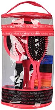 4-in-1 Hair Brush Set (Soft Touch Pink)