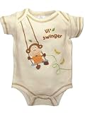 Lil Swinger Monkey 2-Sided Short Sleeve Onezie by Baby Essentials