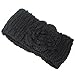 TOOGOO Black Ladies Chunky Flower Head Wrap Hand Knit Head Band Ear Warmers