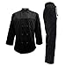 Chef Uniform Set - Chef Coat and Pants (XX-Large, Black Coat/Black Pants)